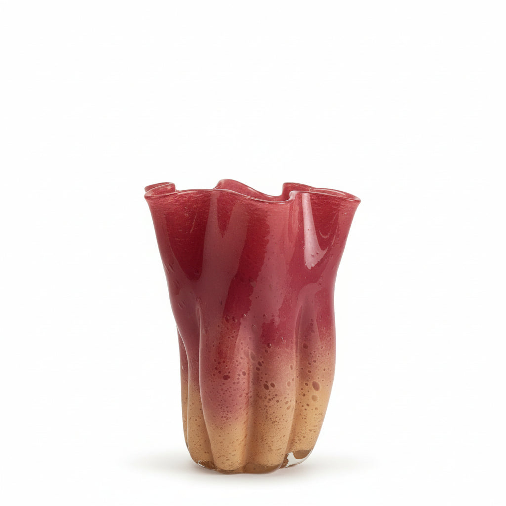 Handblown Pink/Orange Glass