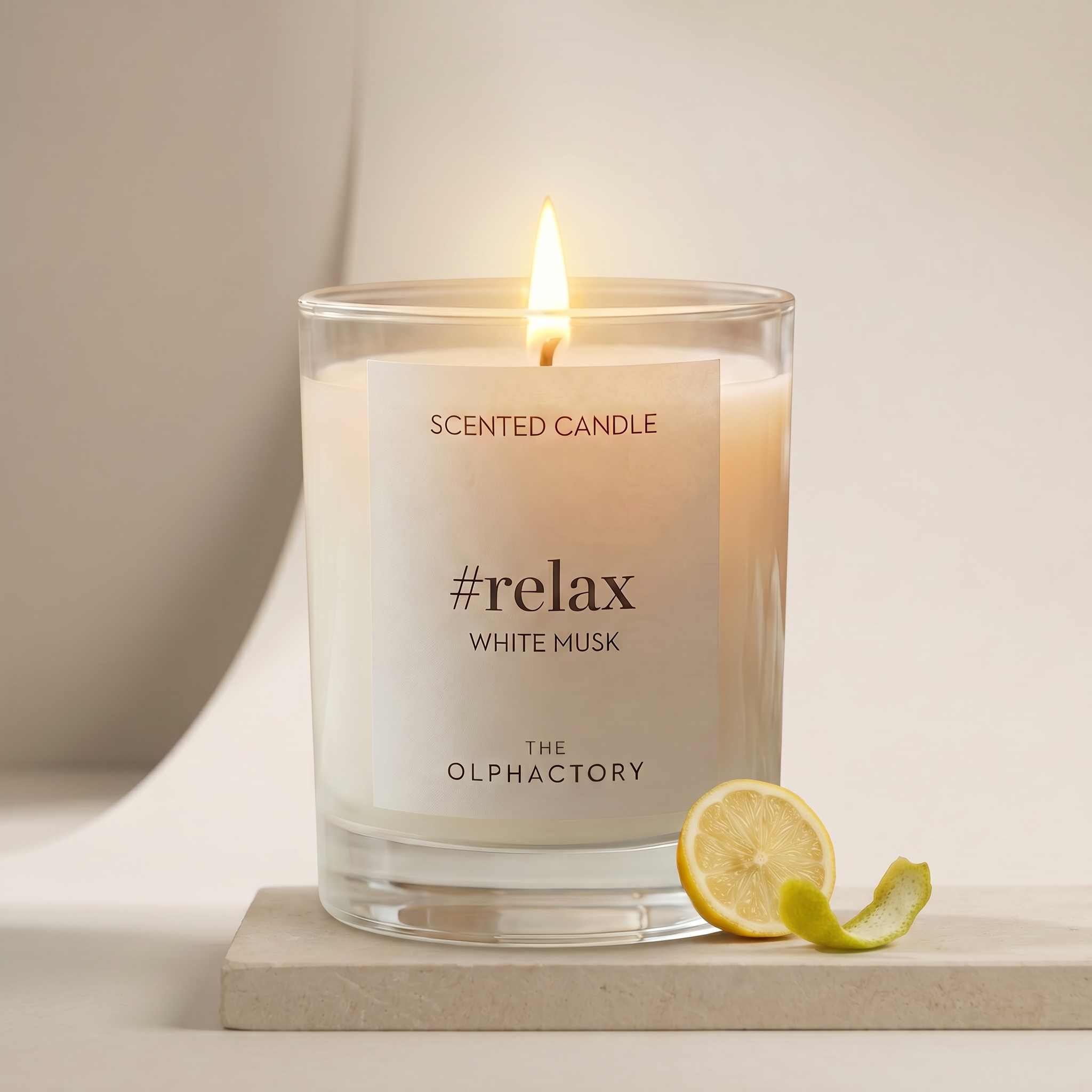 The Olphactory | Relax White Musk | Luxe Geurkaars | 200gr