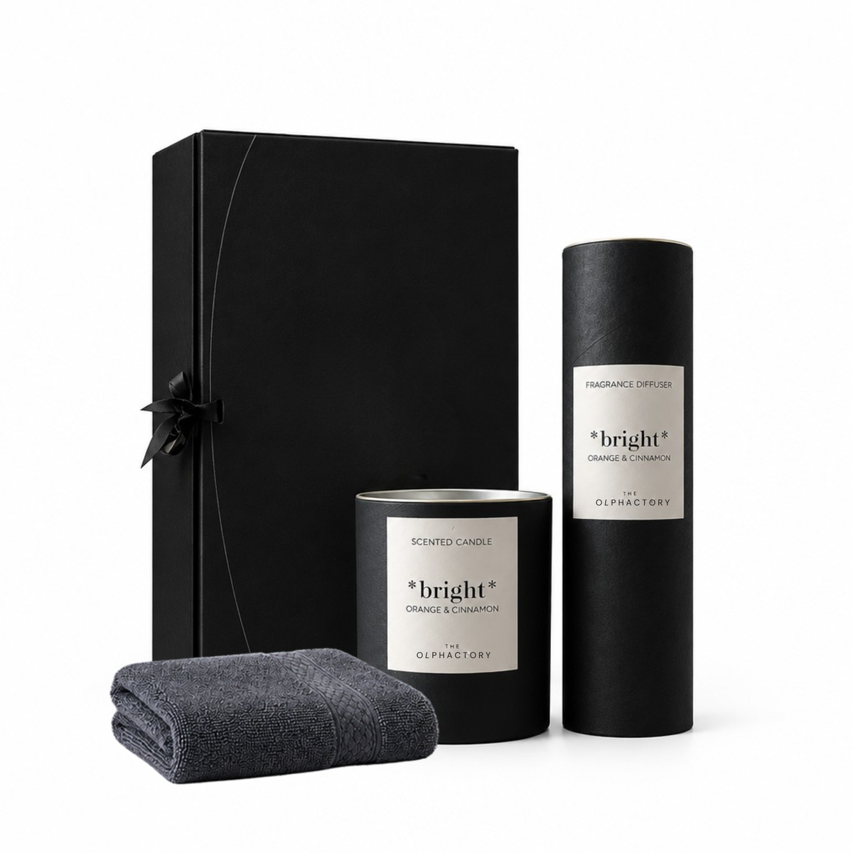 The Olphactory | Scent & Glow Orange & Cinnamon | Geurkaars | Geurstokjes | Gastendoekje
