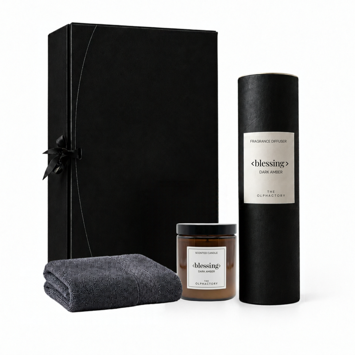 The Olphactory | The Scented Moment Dark Amber | Glaskaars | Geurstokjes | Gastendoekje