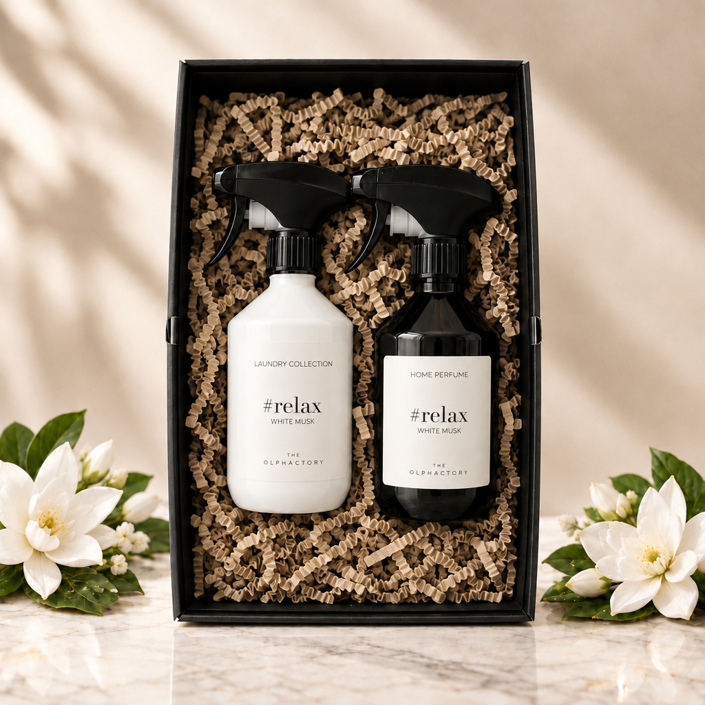 The Olphactory | Home Refresh White Musk | Textielspray | Homespray | Gastendoekje
