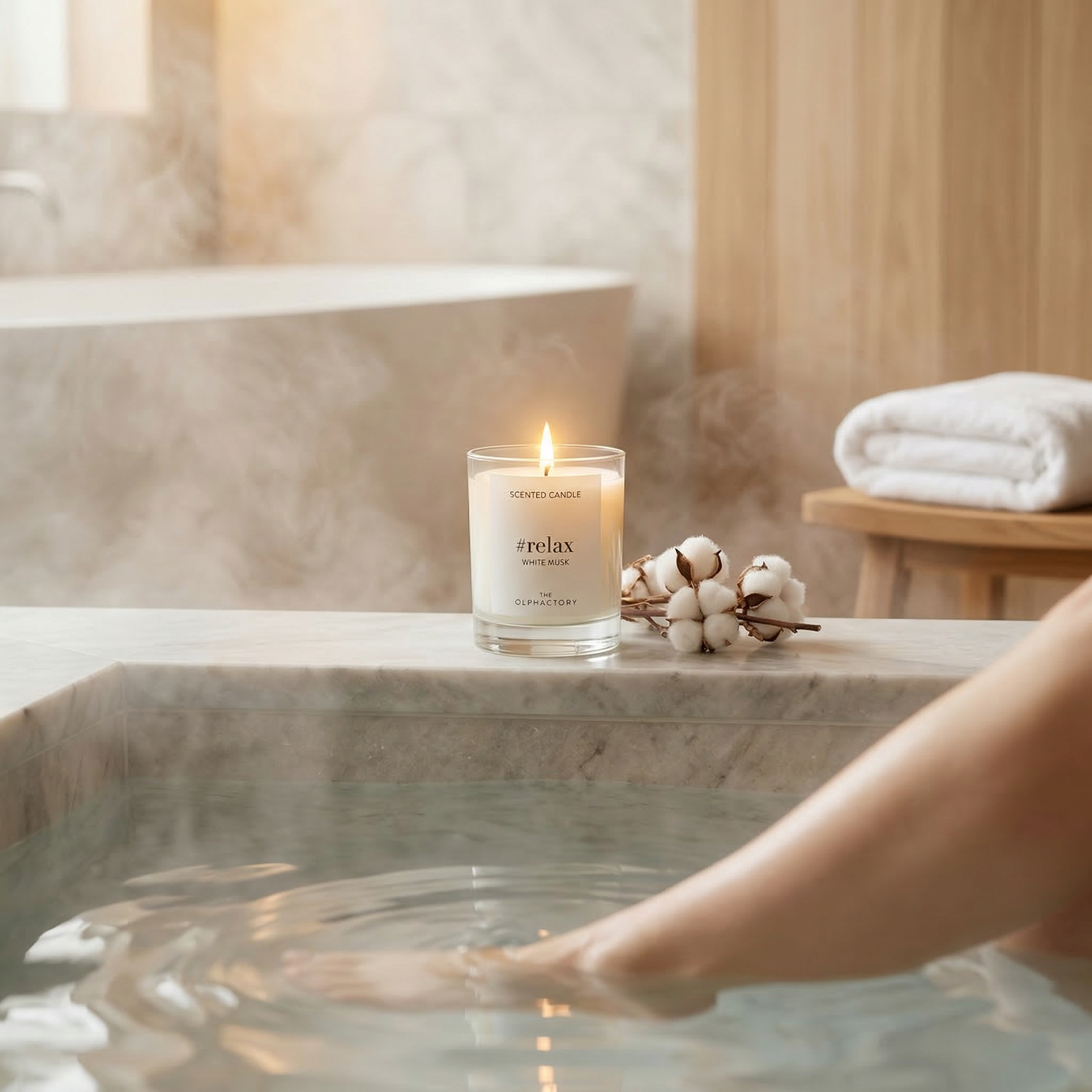The Olphactory | Relax White Musk | Luxe Geurkaars | 200gr