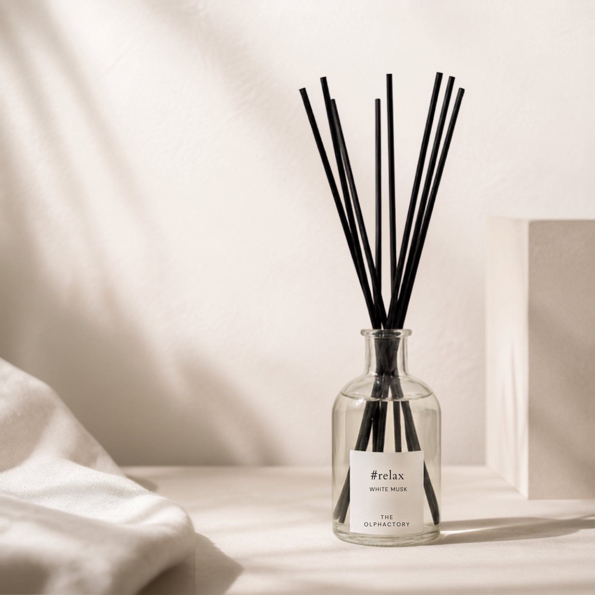 The Olphactory | Relax White Musk | Luxe Geurstokjes | 100ml